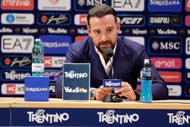 SSC Napoli preseason 2026-27 press conference, PK, Pressekonferenz Giovanni Manna during seventh day SSC Napoli s 2026-27 preseason training camp in val di sole in Trentino, Dimaro Folgarida July, 23 2026. _BPH2750 Copyright: xAntonioxBalascox