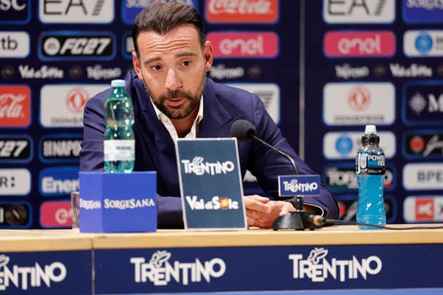 SSC Napoli preseason 2026-27 press conference, PK, Pressekonferenz Giovanni Manna during seventh day SSC Napoli s 2026-27 preseason training camp in val di sole in Trentino, Dimaro Folgarida July, 23 2026. _BPH2836 Copyright: xAntonioxBalascox