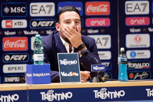 SSC Napoli preseason 2026-27 press conference, PK, Pressekonferenz Giovanni Manna during seventh day SSC Napoli s 2026-27 preseason training camp in val di sole in Trentino, Dimaro Folgarida July, 23 2026. _BPH2947 Copyright: xAntonioxBalascox