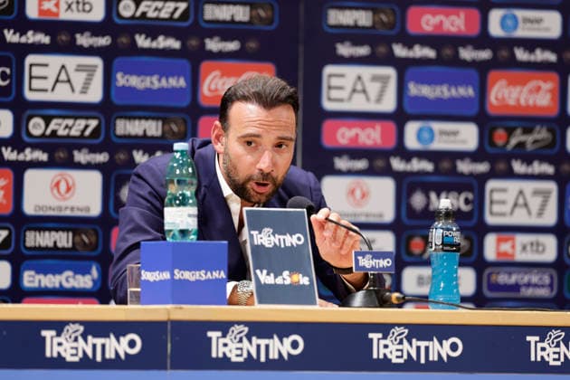SSC Napoli preseason 2026-27 press conference, PK, Pressekonferenz Giovanni Manna during seventh day SSC Napoli s 2026-27 preseason training camp in val di sole in Trentino, Dimaro Folgarida July, 23 2026. _BPH3201 Copyright: xAntonioxBalascox