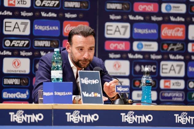 SSC Napoli preseason 2026-27 press conference, PK, Pressekonferenz Giovanni Manna during seventh day SSC Napoli s 2026-27 preseason training camp in val di sole in Trentino, Dimaro Folgarida July, 23 2026. _BPH3208 Copyright: xAntonioxBalascox
