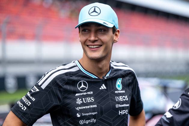 23.07.2026, HUN, Motorsport, FIA Formel 1 Weltmeisterschaft, Media Day, Saison 2026, Hungaroring Budapest, Großer Preis von Ungarn George Russell ( Mercedes-AMG Petronas F1 Team, Großbritannien, 63 ) Mogyorod Hungaroring Pest Ungarn *** July 23, 2026, HUN, Motorsports, FIA Formula 1 World Championship, Media Day, 2026 Season, Hungaroring, Budapest, Hungarian Grand Prix, George Russell, Mercedes AMG Petronas F1 Team, Great Britain, 63 Mogyorod, Hungaroring, Pest, Hungary Copyright: xNordphotox xMemmlerx