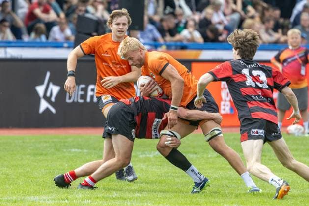 DM Finals 2026 in Hannover: Deutsche Meisterschaft im 7er-Rugby, Halbfinale SC Frankfurt 1880 gegen RG Heidelberg *** 2026 DM Finals in Hanover: German 7s Rugby Championship, Semifinal: SC Frankfurt 1880 vs. RG Heidelberg Copyright: xUdoxHerrmannx