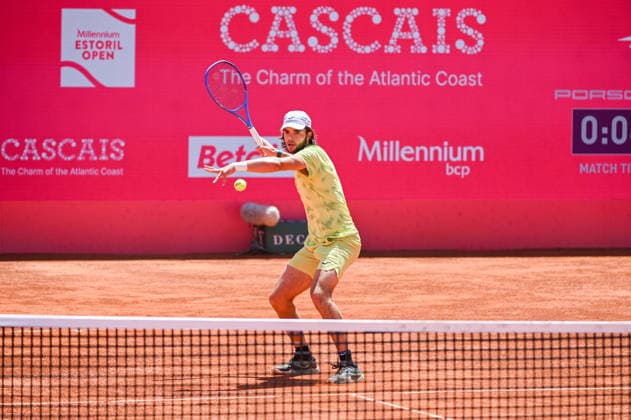 July 23, 2026, Lisbon, Lisbon, Portugal: JAIME FARIA in action during the Round of 16 at the Millennium Estoril Open ATP, Tennis Herren tennis tournament at Clube de Tenis do Estoril. Millennium Estoril Open 2026  - ZUMAr238 20260723_zip_r238_026 Copyright: xRicardoxRochax