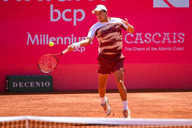 July 23, 2026, Lisbon, Lisbon, Portugal: GONZALO BUENO in action during the Round of 16 at the Millennium Estoril Open ATP, Tennis Herren tennis tournament at Clube de Tenis do Estoril. Lisbon Portugal - ZUMAr238 20260723_zip_r238_023 Copyright: xRicardoxRochax