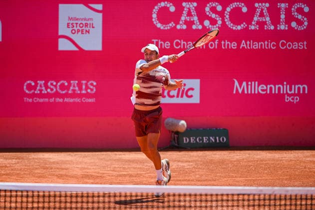 July 23, 2026, Lisbon, Lisbon, Portugal: GONZALO BUENO in action during the Round of 16 at the Millennium Estoril Open ATP, Tennis Herren tennis tournament at Clube de Tenis do Estoril. Millennium Estoril Open 2026  - ZUMAr238 20260723_zip_r238_033 Copyright: xRicardoxRochax