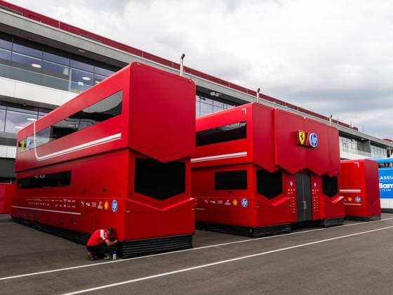 Das Motorhome von Scuderia Ferrari HP, HUN, Formel 1 Weltmeisterschaft, Grosser Preis von Ungarn, Hungaroring, Media Day, Saison 2026, 23.07.2026, HUN, Formel 1 Weltmeisterschaft, Grosser Preis von Ungarn, Hungaroring, Media Day, Saison 2026, 23.07.2026 Mogyorod *** The Scuderia Ferrari HP motorhome, HUN, Formula 1 World Championship, Hungarian Grand Prix, Hungaroring, Media Day, 2026 season, July 23, 2026, HUN, Formula 1 World Championship, Hungarian Grand Prix, Hungaroring, Media Day, 2026 Season, July 23, 2026, Mogyorod Copyright: xEibner-Pressefoto FlorianxSchustx EP_FSU