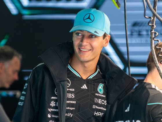 George Russell (Mercedes AMG Petronas F1 Team, 63), HUN, Formel 1 Weltmeisterschaft, Grosser Preis von Ungarn, Hungaroring, Media Day, Saison 2026, 23.07.2026, HUN, Formel 1 Weltmeisterschaft, Grosser Preis von Ungarn, Hungaroring, Media Day, Saison 2026, 23.07.2026 Mogyorod *** George Russell, Mercedes AMG Petronas F1 Team, 63, HUN, Formula 1 World Championship, Hungarian Grand Prix, Hungaroring, Media Day, 2026 Season, July 23, 2026, HUN, Formula 1 World Championship, Hungarian Grand Prix, Hungaroring, Media Day, 2026 Season, July 23, 2026, Mogyorod Copyright: xEibner-Pressefoto FlorianxSchustx EP_FSU