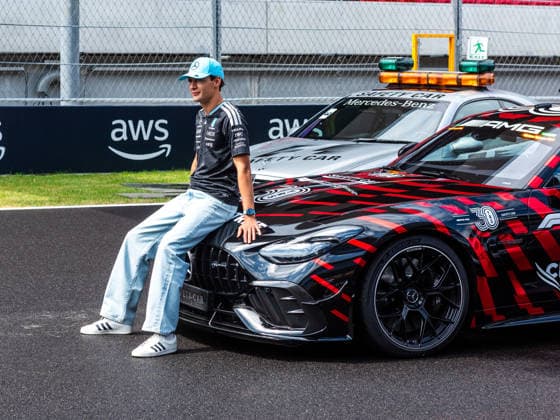 George Russell (Mercedes AMG Petronas F1 Team, 63), HUN, Formel 1 Weltmeisterschaft, Grosser Preis von Ungarn, Hungaroring, Media Day, Saison 2026, 23.07.2026, HUN, Formel 1 Weltmeisterschaft, Grosser Preis von Ungarn, Hungaroring, Media Day, Saison 2026, 23.07.2026 Mogyorod *** George Russell, Mercedes AMG Petronas F1 Team, 63, HUN, Formula 1 World Championship, Hungarian Grand Prix, Hungaroring, Media Day, 2026 Season, July 23, 2026, HUN, Formula 1 World Championship, Hungarian Grand Prix, Hungaroring, Media Day, 2026 Season, July 23, 2026, Mogyorod Copyright: xEibner-Pressefoto FlorianxSchustx EP_FSU