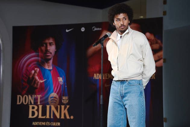 July 23, 2026, Barcelona, Spain: BARCELONA, SPAIN - JULY 23: .Karim Adeyemi during his official presentation as a FC Barcelona, Barca player at the Spotify Camp Nou on July 23, 2026 in Barcelona, Spain Barcelona Spain - ZUMAd159 20260723_zia_d159_014 Copyright: xGerardxFrancox