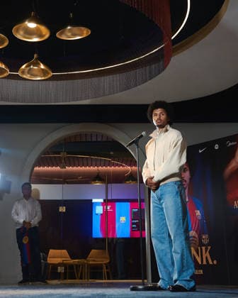 July 23, 2026, Barcelona, Spain: BARCELONA, SPAIN - JULY 23: .Karim Adeyemi during his official presentation as a FC Barcelona, Barca player at the Spotify Camp Nou on July 23, 2026 in Barcelona, Spain Barcelona Spain - ZUMAd159 20260723_zia_d159_027 Copyright: xGerardxFrancox