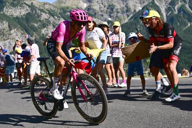 Tour de France 2026 Stage 18 ORCIERES-MERLETTE, FRANCE - JULY 23 : Carapaz Richard (ECU) of EF Education - Easypost during stage 18 of the 113rd edition of Tour de France an UCI World Tour 2.UWT cycling road race stage for Men Elite of 185 km with start in Voiron and finish in Orcieres-Merlette on July 23, 2026 in Orcieres-Merlette, France, 23 07 2026 Orcieres-Merlette France  Copyright: xPeterxDexVoechtx