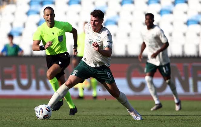 Josh Mulligan of Hibernian Malisheva v Hibernian, UEFA Conference League, 2nd Qualifying Round, 1st Leg, Football, Liman Gegaj Stadium, Malisheva, Kosovo - 23 Jul 2026Malisheva Liman Gegaj Stadium Kosovo United Kingdom  Copyright: xNikolaxKrstic Shutterstockx 16999261ba