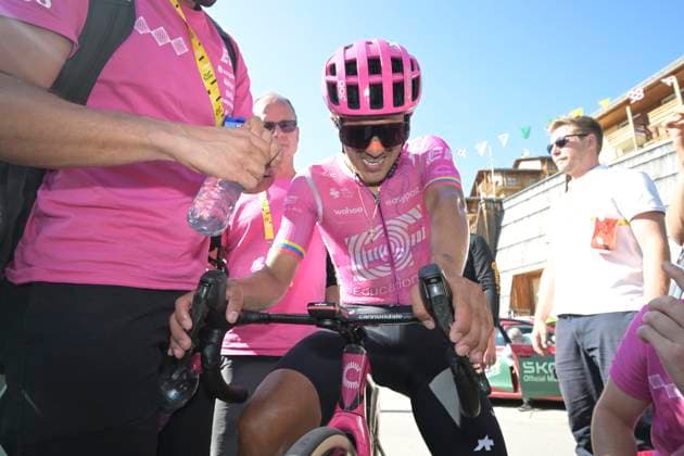 Tour de France 2026 Stage 18 ORCIERES-MERLETTE, FRANCE - JULY 23 : Carapaz Richard (ECU) of EF Education - Easypost celebrates the victory after stage 18 of the 113rd edition of Tour de France an UCI World Tour 2.UWT cycling road race stage for Men Elite of 185 km with start in Voiron and finish in Orcieres-Merlette on July 23, 2026 in Orcieres-Merlette, France, 23 07 2026 Orcieres-Merlette France  Copyright: xSzymonxGruchalskix