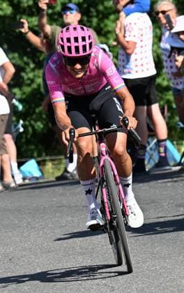 Ecuadorian Richard Carapaz of EF Education-EasyPost on his way to win stage 18 of the 2026 Tour de France cycling race, a stage of 185km from Voiron to Orcieres-Merlette, on Thursday 23 July 2026. The 113th edition of the Tour de France starts on Saturday 4 July in Barcelona, Spain, and will finish in Paris, France on the 26th of July. POOLxPETExGODING  x181857586x