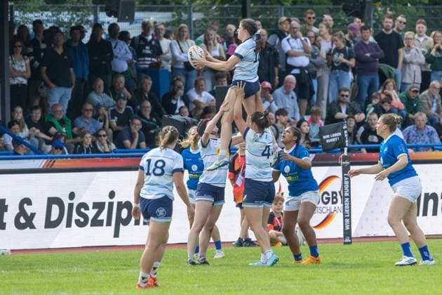 DM Finals 2026 in Hannover: Deutsche Meisterschaft im 7er-Rugby, Finale der Frauen SC Neuenheim gegen Germania List *** 2026 DM Finals in Hanover: German 7s Rugby Championship, Women s Final: SC Neuenheim vs. Germania List Copyright: xUdoxHerrmannx