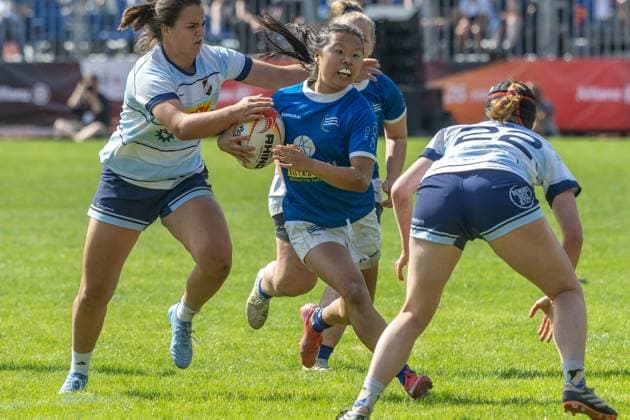 DM Finals 2026 in Hannover: Deutsche Meisterschaft im 7er-Rugby, Finale der Frauen SC Neuenheim gegen Germania List *** 2026 DM Finals in Hanover: German 7s Rugby Championship, Women s Final: SC Neuenheim vs. Germania List Copyright: xUdoxHerrmannx