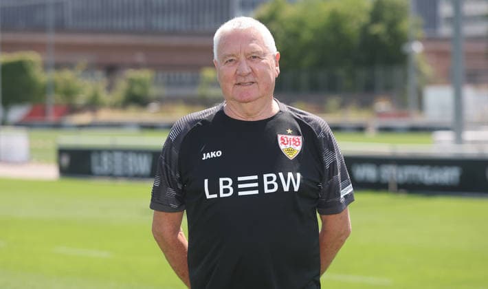 BAU Stuttgart , Rolf Reile; VfB Stuttgart II ; 3.Liga; Porträttermin 2026 2027, *** BAU Stuttgart, Rolf Reile, VfB Stuttgart II, 3rd Division, Photo Shoot 2026–2027,
