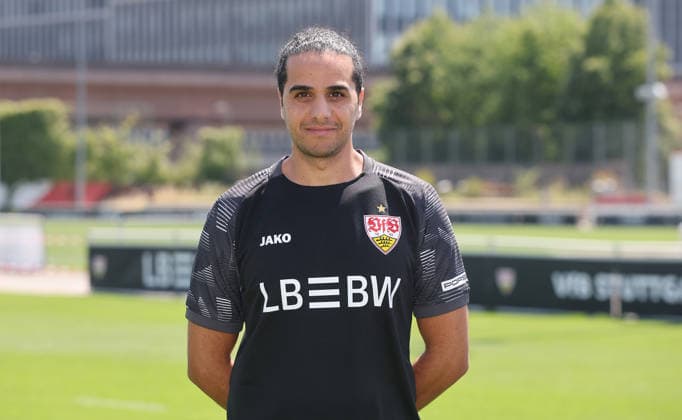 BAU Stuttgart , Amine Rahmoun ; VfB Stuttgart II ; 3.Liga; Porträttermin 2026 2027, *** BAU Stuttgart, Amine Rahmoun, VfB Stuttgart II, 3rd Division, Photo Shoot 2026–2027,