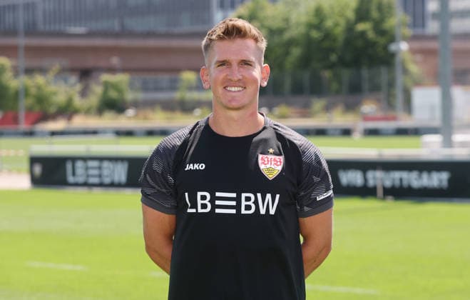 BAU Stuttgart , Timm Zudrell; VfB Stuttgart II ; 3.Liga; Porträttermin 2026 2027, *** BAU Stuttgart, Timm Zudrell, VfB Stuttgart II, 3rd Division, Photo Shoot 2026–2027,