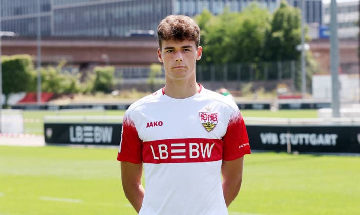 BAU Stuttgart , Lauri Penna ; VfB Stuttgart II ; 3.Liga; Porträttermin 2026 2027, *** BAU Stuttgart, Lauri Penna, VfB Stuttgart II, 3rd Division, Photo Shoot 2026–2027,