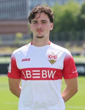 BAU Stuttgart , David Preu; VfB Stuttgart II ; 3.Liga; Porträttermin 2026 2027, *** BAU Stuttgart, David Preu, VfB Stuttgart II, 3. Liga, Photo Shoot 2026–2027,