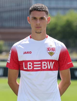 BAU Stuttgart , Collin Schramm; VfB Stuttgart II ; 3.Liga; Porträttermin 2026 2027, *** BAU Stuttgart, Collin Schramm, VfB Stuttgart II, 3. Liga, Photo Shoot 2026–2027,