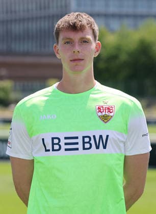 BAU Stuttgart , Jerik von der Felsen; VfB Stuttgart II ; 3.Liga; Porträttermin 2026 2027, *** BAU Stuttgart, Jerik von der Felsen, VfB Stuttgart II, 3rd Division, Photo Shoot 2026–2027,