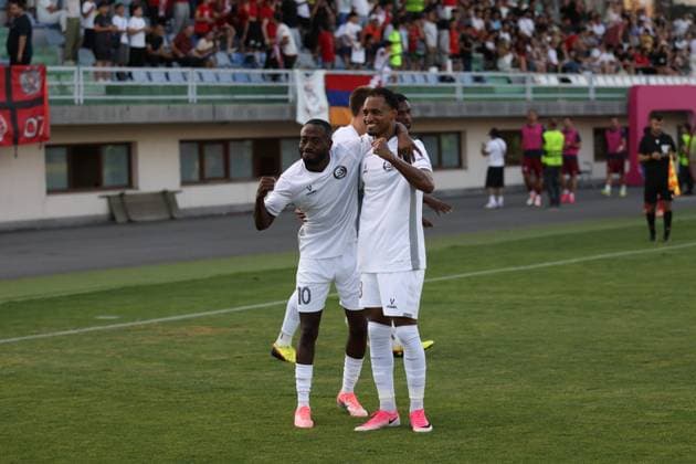 RECORD DATE NOT STATED UEFA Conference League 2026 27 Second Qualifying Round 1st Leg: FC Alashkert v CFR 1907 Cluj Rafael Jesus and Olawale Farayola during the UEFA Conference League 2026 27 Second Qualifying Round 1st Leg match between FC Alashkert and CFR 1907 Cluj at FFA Academy Stadium in Yerevan, Armenia on July 23, 2026