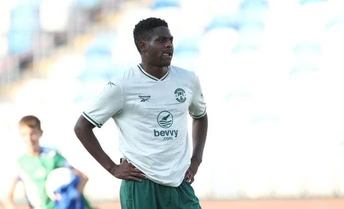 Miguel Chaiwa of Hibernian shows a look of dejection at full time Malisheva v Hibernian, UEFA Conference League, 2nd Qualifying Round, 1st Leg, Football, Liman Gegaj Stadium, Malisheva, Kosovo - 23 Jul 2026Malisheva Liman Gegaj Stadium Kosovo United Kingdom  Copyright: xNikolaxKrstic Shutterstockx 16999261cq
