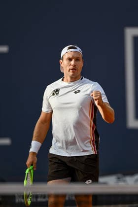 TENNIS - ATP, Tennis Herren Generali Open 2026 KITZBUEHEL,AUSTRIA,23.JUL.26 - TENNIS - ATP World Tour, Generali Open. Image shows the rejoicing of Lukas Miedler (AUT).  GEPAxpictures xDanielxSchoenherr