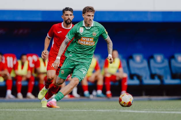 SOCCER - UEFA ECL, Santa Coloma vs Rapid ANDORRA LA VELLA,ANDORRA,23.JUL.26 - SOCCER - UEFA Conference League, qualification, FC Santa Coloma vs SK Rapid Wien. Image shows Bendeguz Bolla (Rapid).  GEPAxpictures xAlexanderxSolc
