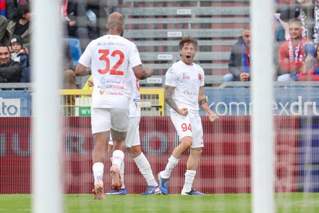 23.07.2025, Czestochowa Liga Konferencji UEFA sezon 2026 27 runda II kwalifikacji, Rakow Czestochowa - Valletta FC - UEFA Conference League football Match season 2026 27 round II qualification Rakow Czestochowa - Valletta FC Nz. Manuel Morello radosc celebrate Valletta Fot. Michal Chwieduk Arena Akcji NEWSPIX.PL --- newspix.pl 