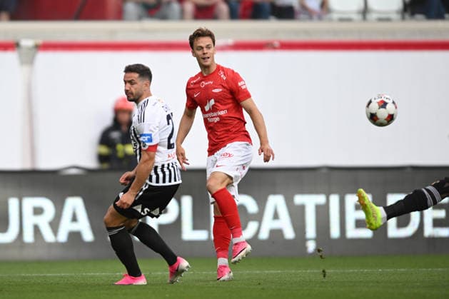 Conference League - U Cluj vs SK Brann SK Brann Felix Horn Myhre plays during the Conference League game between U Cluj and SK Brann, in Sfantu Gheorghe, Romania, July 23, 2026. Alex Nicodim Imago Images Copyright: xAlexxNicodimx