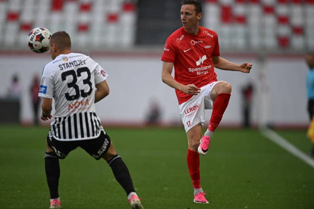 Conference League - U Cluj vs SK Brann SK Brann Joachim Soltvedt plays during the Conference League game between U Cluj and SK Brann, in Sfantu Gheorghe, Romania, July 23, 2026. Copyright: xAlexxNicodimx