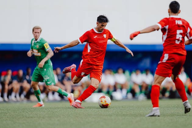 SOCCER - UEFA ECL, Santa Coloma vs Rapid ANDORRA LA VELLA,ANDORRA,23.JUL.26 - SOCCER - UEFA Conference League, qualification, FC Santa Coloma vs SK Rapid Wien. Image shows Inigo Barrenechea (Santa Coloma).  GEPAxpictures xAlexanderxSolc