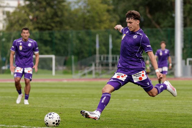 SOCCER - UEFA ECL, Liepaja vs. A.Wien JURMALA,LATVIA,23.JUL.26 - SOCCER - UEFA Conference League, qualification, FK Liepaja vs Austria Wien. Image shows Matteo Schablas (A.Wien).  GEPAxpictures xArminxRauthner