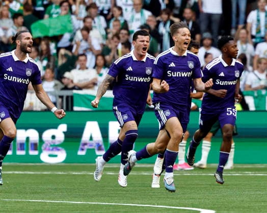 STOCKHOLM, SWEDEN 20260723 Anderlecht s Danylo Sikan (14) celebrates after scoring 1-0 during the UEFA Europa League second qualifying round, 1st leg soccer match between Hammarby IF and RSC Anderlecht at Stockholm Arena in Stockholm, Sweden, on July 23, 2026. STOCKHOLM SWEDEN x60160x *** STOCKHOLM, SWEDEN 20260723 Anderlecht s Danylo Sikan (14) celebrates after scoring the 1-0 goal during the first leg of the UEFA Europa League second qualifying round soccer match between Hammarby IF and RSC Anderlecht at Stockholm Arena in Stockholm, Sweden, on July 23, 2026 STOCKHOLM SWEDEN x60160x  Copyright: xStefanxJerrevang TTx SWEDEN SOCCER EUROPA LEAGUE HAMMARBY-ANDERLECHT