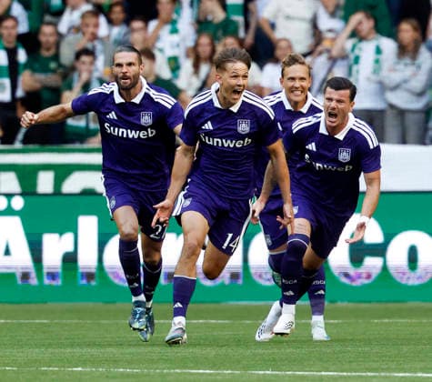 STOCKHOLM, SWEDEN 20260723 Anderlecht s Danylo Sikan (14) celebrates after scoring 1-0 during the UEFA Europa League second qualifying round, 1st leg soccer match between Hammarby IF and RSC Anderlecht at Stockholm Arena in Stockholm, Sweden, on July 23, 2026. STOCKHOLM SWEDEN x60160x *** STOCKHOLM, SWEDEN 20260723 Anderlecht s Danylo Sikan (14) celebrates after scoring the 1-0 goal during the first leg of the UEFA Europa League second qualifying round soccer match between Hammarby IF and RSC Anderlecht at Stockholm Arena in Stockholm, Sweden, on July 23, 2026 STOCKHOLM SWEDEN x60160x  Copyright: xStefanxJerrevang TTx SWEDEN SOCCER EUROPA LEAGUE HAMMARBY-ANDERLECHT