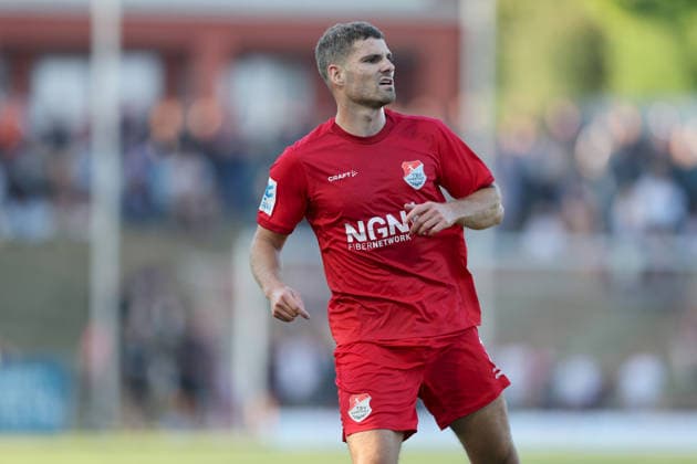 23.07.2026, Herren, Fussball, Saison 2026 2027, Regionalliga Bayern, 1. Spieltag: TSV Aubstadt - 1. FC Schweinfurt 1905 Jacob Engel ( 13, TSV Aubstadt) Sulzfeld Schulstadion Aubstadt (NGN Arena) Bayern Deutschland *** July 23, 2026, Men s, Soccer, 2026–2027 Season, Bavarian Regional League, Matchday 1: TSV Aubstadt 1, FC Schweinfurt 1905 1; Jacob Engel 13; TSV Aubstadt Sulzfeld School Stadium, Aubstadt NGN Arena, Bavaria, Germany