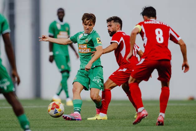 SOCCER - UEFA ECL, Santa Coloma vs Rapid ANDORRA LA VELLA,ANDORRA,23.JUL.26 - SOCCER - UEFA Conference League, qualification, FC Santa Coloma vs SK Rapid Wien. Image shows Nicolas Bajlicz (Rapid).  GEPAxpictures xAlexanderxSolc