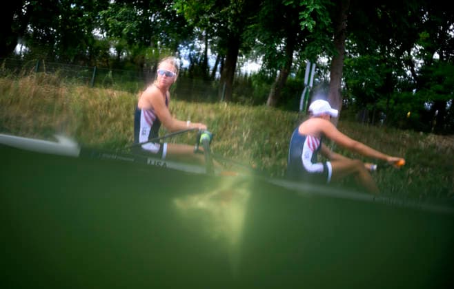Feature, BW4x, Team USA, U23 Women s Quadruple Sculls, am 23.07.2026 Rudern U-23 Weltmeisterschaft vom 23.07.- 26.07.2026 in Duisburg Deutschland. Regattabahn *** Feature, BW4x, Team USA, U23 Women s Quadruple Sculls, on July 23, 2026, at the U23 World Rowing Championships held from July 23 to July 26, 2026, at the Duisburg Rowing Course in Duisburg, Germany