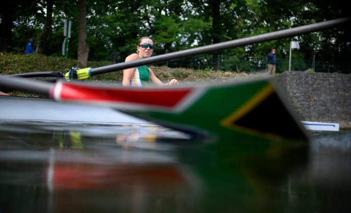 Feature, BW4x, Team RSA, U23 Women s Four, BW4-, am 23.07.2026 Rudern U-23 Weltmeisterschaft vom 23.07.- 26.07.2026 in Duisburg Deutschland. Regattabahn *** Feature, BW4x, Team RSA, U23 Women s Four, BW4, on July 23, 2026, at the U23 World Rowing Championships held from July 23 to July 26, 2026, at the Duisburg Rowing Course in Duisburg, Germany
