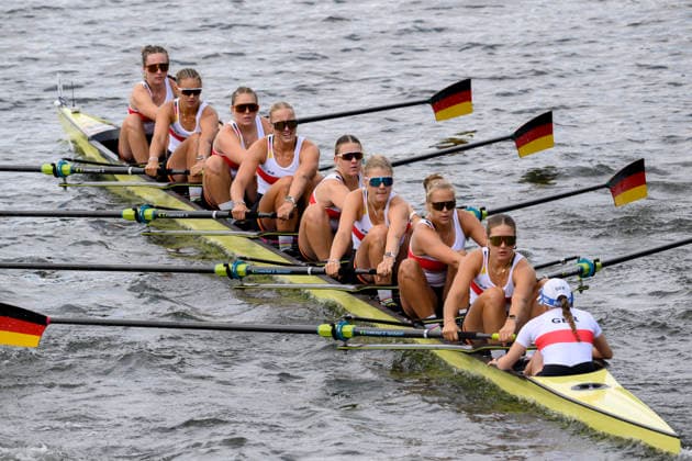 Team Deutschland, JOHNSON Charlotte, RUETER Lanea Estelle, THIERMANN ESTATUET Daniela, IRMLER Julia, GRAUER Sara, UTESCH Nike Tomma, RIFFEL Florentina, KRUEGER Alina, MEHNER Emma Lauri, BW8x, U23 Women s Eight, am 23.07.2026 Rudern U-23 Weltmeisterschaft vom 23.07.- 26.07.2026 in Duisburg Deutschland. Regattabahn *** Team Germany, Charlotte JOHNSON, Lanea Estelle RUETER, Daniela THIERMANN ESTATUET, Julia IRMLER, Sara GRAUER, Nike Tomma UTESCH, Florentina RIFFEL, Alina KRUEGER, Emma Lauri MEHNER, BW8x, U23 Women’s Eight, on July 23, 2026, at the U23 World Rowing Championships from July 23–26, 2026, at the Duisburg Rowing Course in Duisburg, Germany