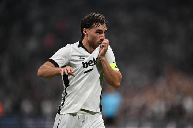 Besiktas v Midtjylland - UEFA Europa League second qualifying round ISTANBUL, TURKIYE - JULY 23: Orkun Kokcu (10) of Besiktas celebrates after scoring a goal during the UEFA Europa League second qualifying round first leg match between Besiktas and Midtjylland at Tupras Stadium in Istanbul, Turkiye on July 23, 2026. Saffet Azak Anadolu Istanbul Turkey. Editorial use only. Please get in touch for any other usage.  Copyright: x2026xAnadoluxSaffetxAzakx