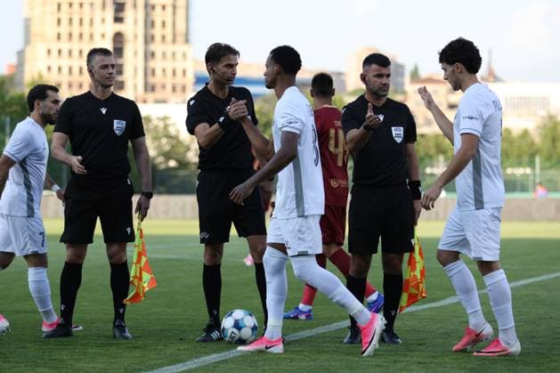 RECORD DATE NOT STATED UEFA Conference League 2026 27 Second Qualifying Round 1st Leg: FC Alashkert v CFR 1907 Cluj I during the UEFA Conference League 2026 27 Second Qualifying Round 1st Leg match between FC Alashkert and CFR 1907 Cluj at FFA Academy Stadium in Yerevan, Armenia on July 23, 2026
