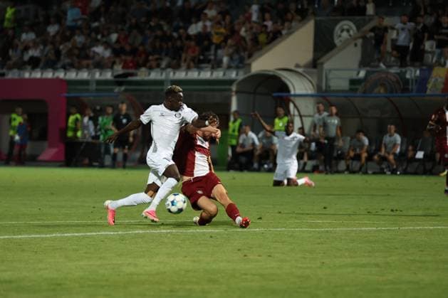 RECORD DATE NOT STATED UEFA Conference League 2026 27 Second Qualifying Round 1st Leg: FC Alashkert v CFR 1907 Cluj Domi Juares Massoumou during the UEFA Conference League 2026 27 Second Qualifying Round 1st Leg match between FC Alashkert and CFR 1907 Cluj at FFA Academy Stadium in Yerevan, Armenia on July 23, 2026