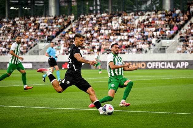 23 07 2026, Lugano, AIL Arena, Conference League: FC Lugano - KF Dukagjini, 25 Uran Bislimi (Lugano) in action Lugano AIL Arena Ticino Switzerland *** July 23, 2026, Lugano, AIL Arena, Conference League: FC Lugano vs. KF Dukagjini, 25 Uran Bislimi of Lugano in action at the AIL Arena in Lugano, Ticino, Switzerland Copyright: xJustPictures.ch AndreaxBrancax jp-en-AnBr-AB_23072026_7564