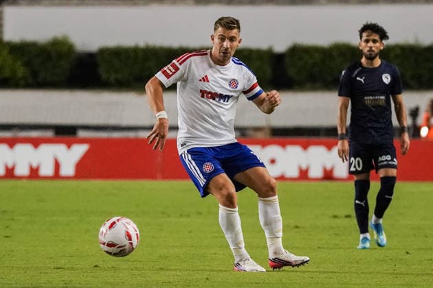 UEFA Europa League Qualifikation 2026 2027 - 2. Runde, 23.07.2027 - HNK Hajduk Split (Kroatien) vs. Pafos FC (Zypern) - Stadion Poljud (Split, Kroatien); Dario Melnjak (Hajduk Split) *** UEFA Europa League Qualifying Round 2, 2026–2027, July 23, 2027: HNK Hajduk Split (Croatia) vs. Pafos FC (Cyprus) at Poljud Stadium, Split, Croatia; Dario Melnjak, Hajduk Split Copyright: xLUKAxKOLANOVICx