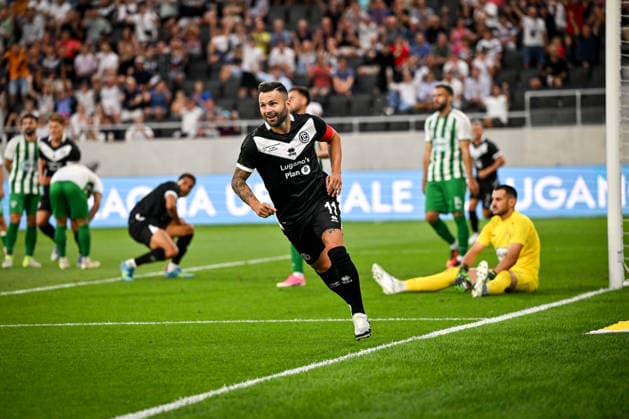 23 07 2026, Lugano, AIL Arena, Conference League: FC Lugano - KF Dukagjini, 11 Renato Steffen (Lugano) celebrate his goal Lugano AIL Arena Ticino Switzerland *** July 23, 2026, Lugano, AIL Arena, Conference League: FC Lugano vs. KF Dukagjini, 11. Renato Steffen of Lugano celebrates his goal at the AIL Arena in Lugano, Ticino, Switzerland Copyright: xJustPictures.ch AndreaxBrancax jp-en-AnBr-AB_23072026_8144